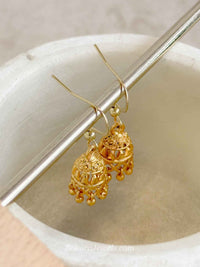 Micro Baby Bright Gold Jhumkas - SOKORA JEWELSMicro Baby Bright Gold Jhumkas