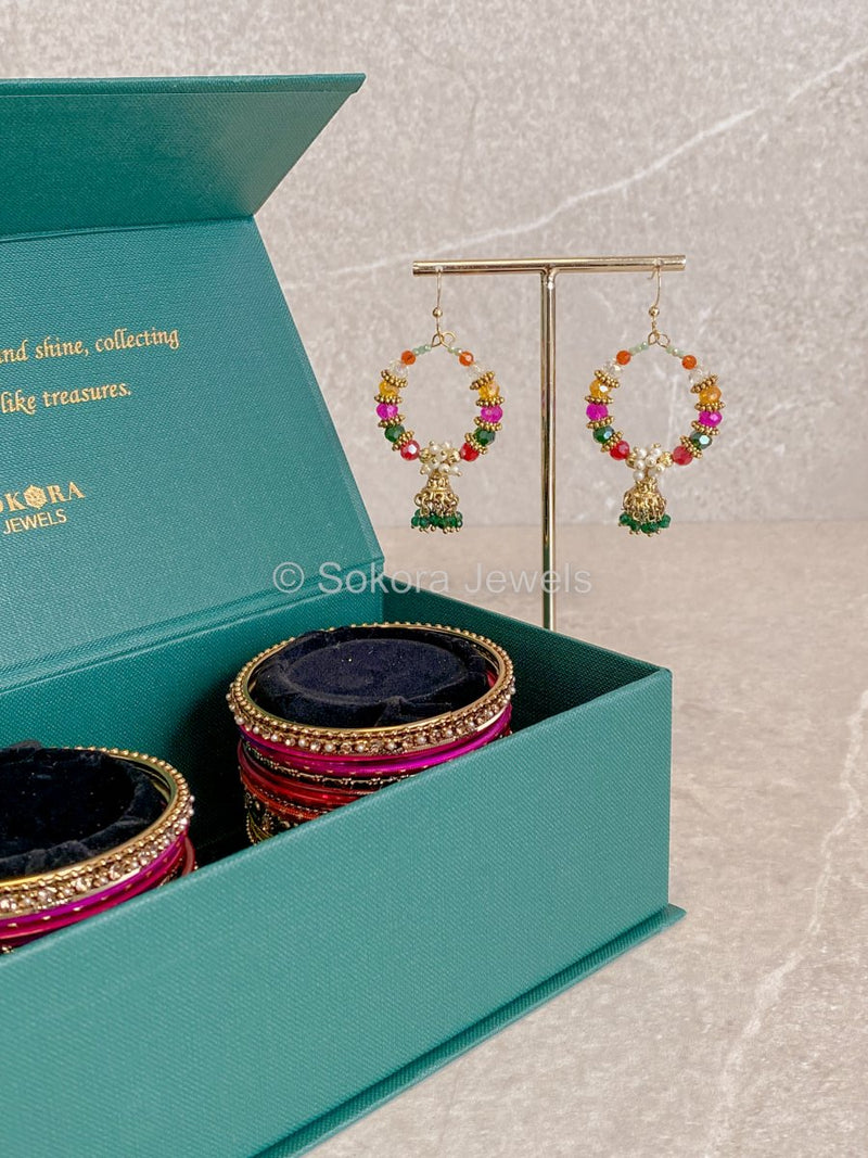 Midi Bangle & Jhumka set - Mehndi Night - SOKORA JEWELSMidi Bangle & Jhumka set - Mehndi NightBANGLES