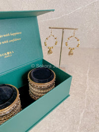 Midi Bangle & Jhumka set - Moon Shimmer - SOKORA JEWELSMidi Bangle & Jhumka set - Moon ShimmerBANGLES