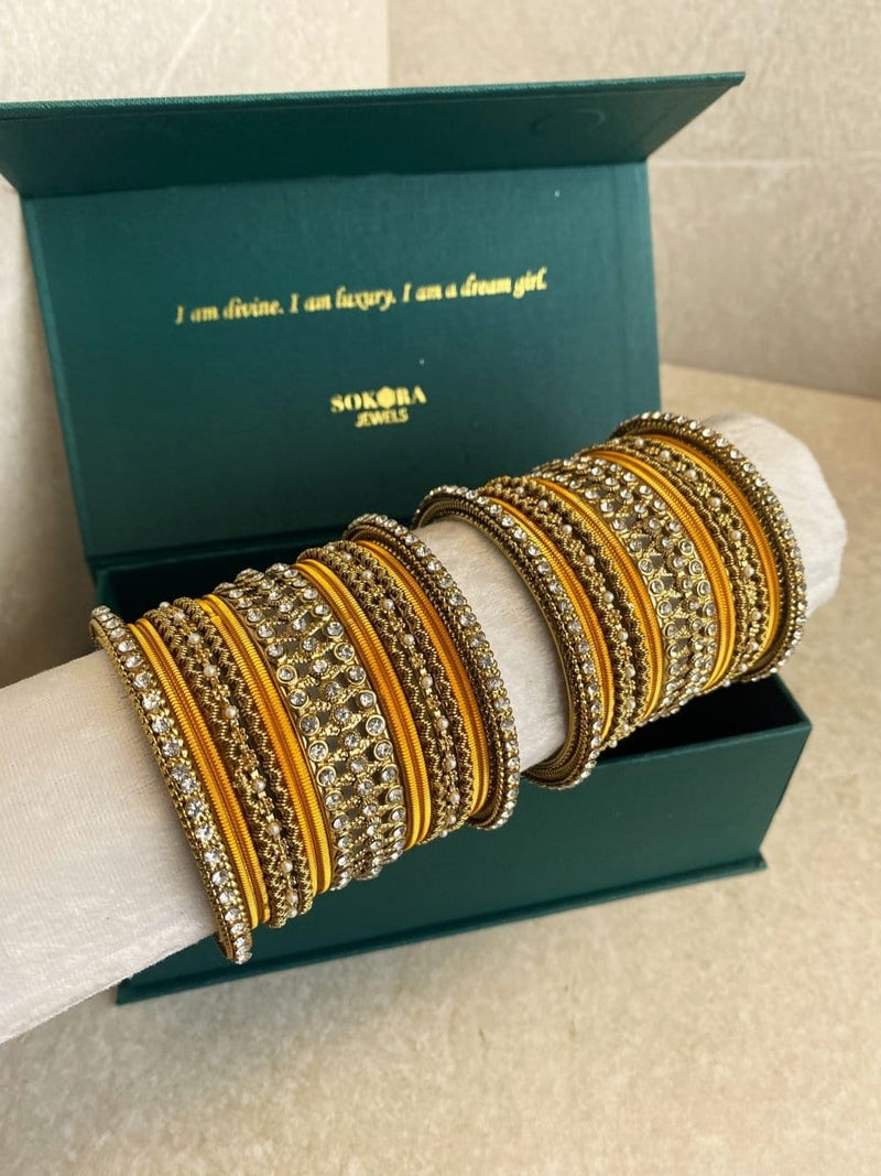 Midi Sparkling Bangle Set - 6 Colour Options - SOKORA JEWELSMidi Sparkling Bangle Set - 6 Colour OptionsBANGLES