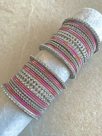 Midi Sparkling Silver Bangle Set - 3 Colour Options - SOKORA JEWELSMidi Sparkling Silver Bangle Set - 3 Colour OptionsBANGLES