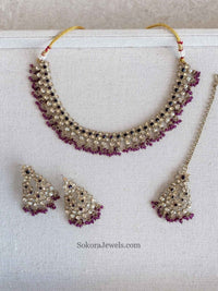 Mila Small Antique Gold Necklace Set - SOKORA JEWELSMila Small Antique Gold Necklace Set