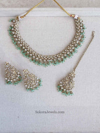 Mila Small Clear Necklace Set - SOKORA JEWELSMila Small Clear Necklace Set