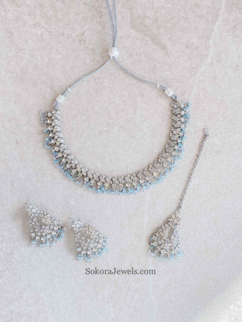 Mila Small Silver Necklace Set - SOKORA JEWELSMila Small Silver Necklace Set