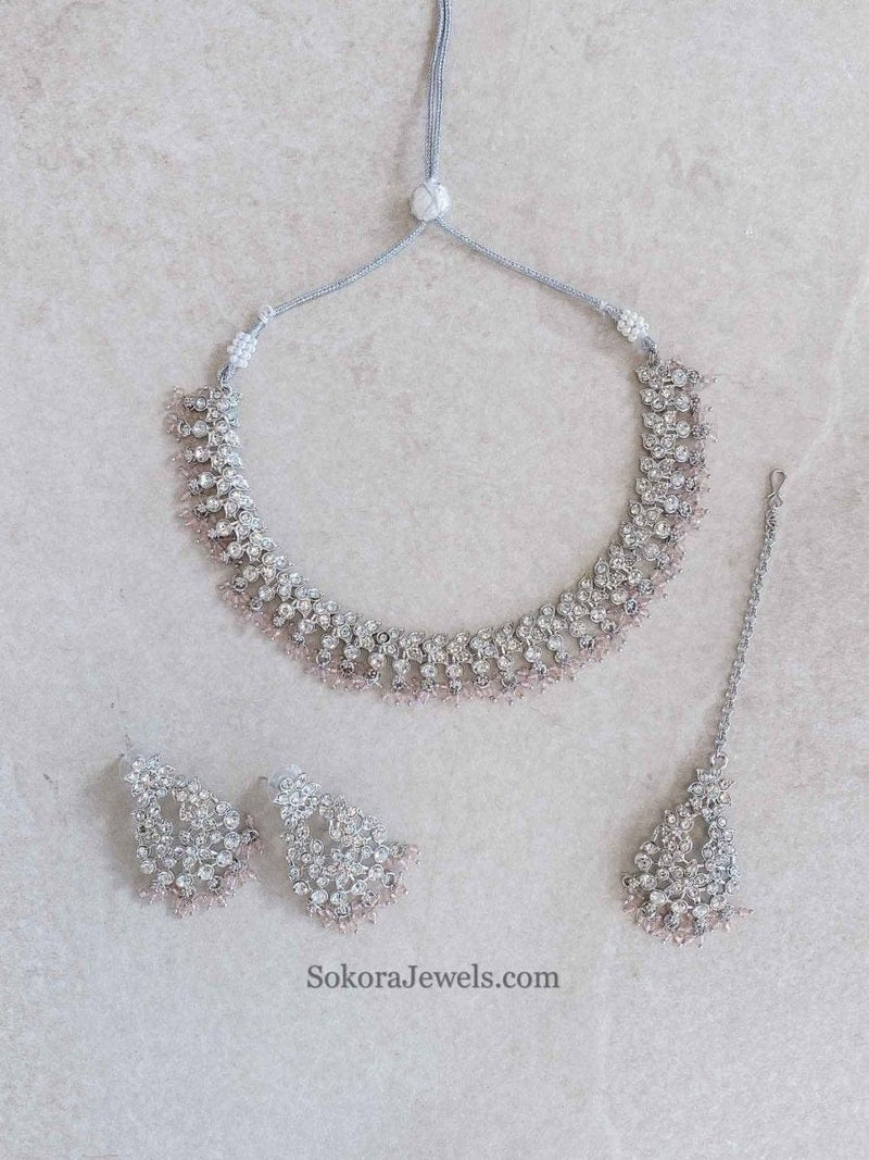 Mila Small Silver Necklace Set - SOKORA JEWELSMila Small Silver Necklace Set