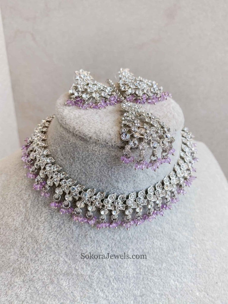 Mila Small Silver Necklace Set - SOKORA JEWELSMila Small Silver Necklace Set