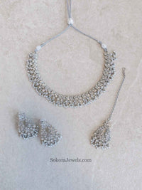 Mila Small Silver Necklace Set - SOKORA JEWELSMila Small Silver Necklace Set