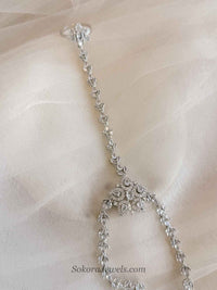 Millie American Diamond Hand Chain Bracelet - SOKORA JEWELSMillie American Diamond Hand Chain Bracelet