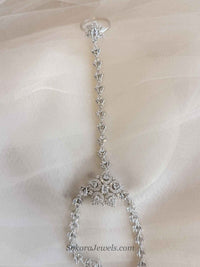 Millie American Diamond Hand Chain Bracelet - SOKORA JEWELSMillie American Diamond Hand Chain Bracelet