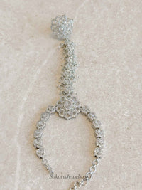 Millie Silver Diamante Hand Harness - SOKORA JEWELSMillie Silver Diamante Hand Harness