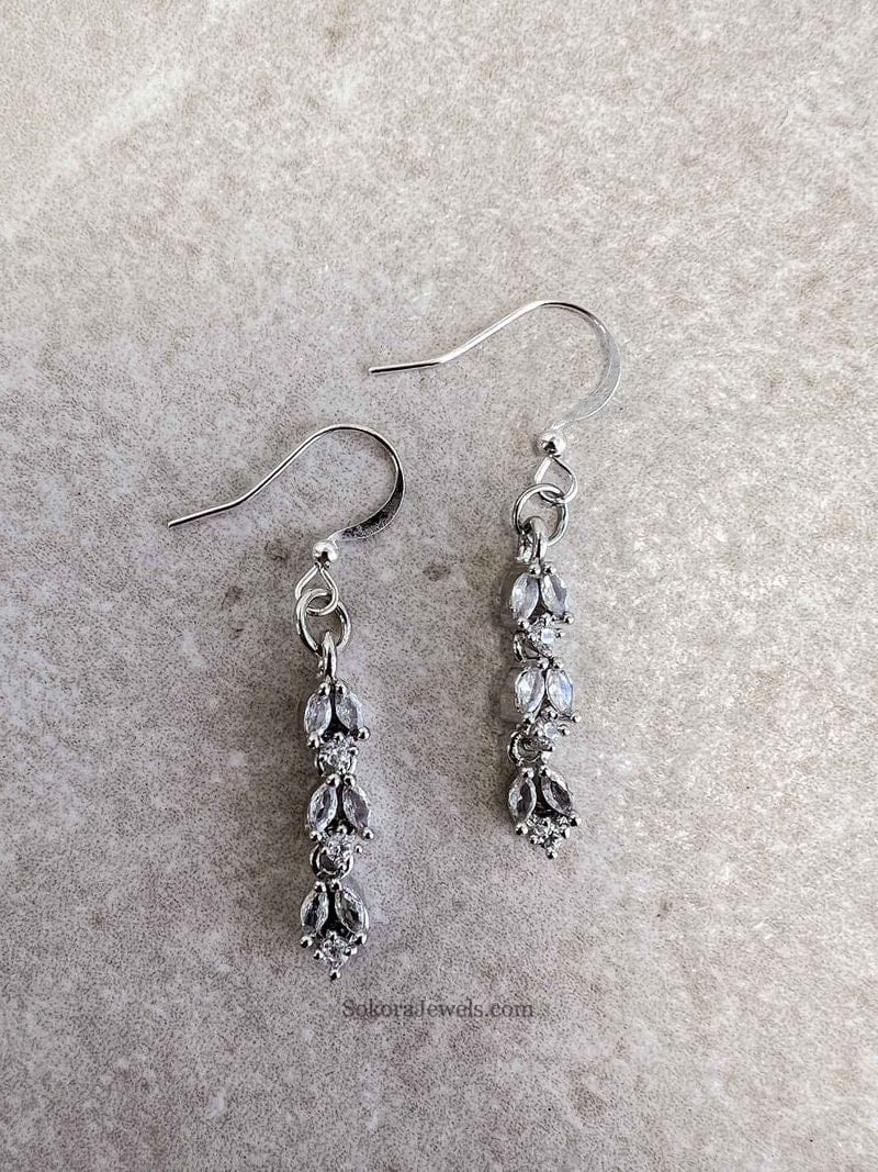 Mini Diamante Earrings - Silver - SOKORA JEWELSMini Diamante Earrings - Silverstuds and tops