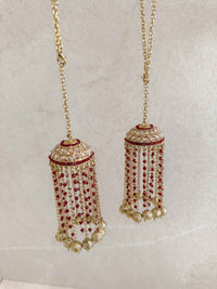 Mini Golden & Maroon Kaleera - SOKORA JEWELSMini Golden & Maroon Kaleera