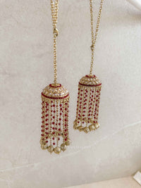 Mini Golden & Maroon Kaleera - SOKORA JEWELSMini Golden & Maroon Kaleera