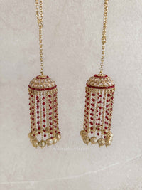 Mini Golden & Maroon Kaleera - SOKORA JEWELSMini Golden & Maroon Kaleera