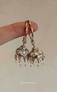 Mini Jhumka Hoops - SOKORA JEWELSMini Jhumka Hoops