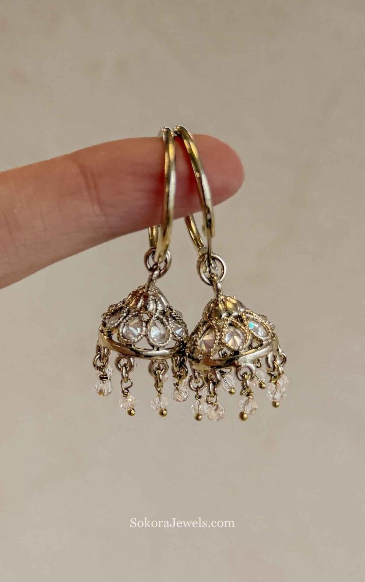 Mini Jhumka Hoops - SOKORA JEWELSMini Jhumka Hoops