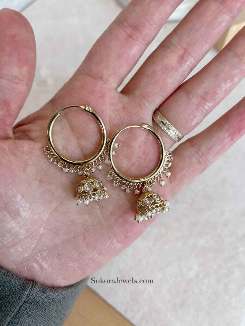 Mini Jhumka Hoops - SOKORA JEWELSMini Jhumka Hoops