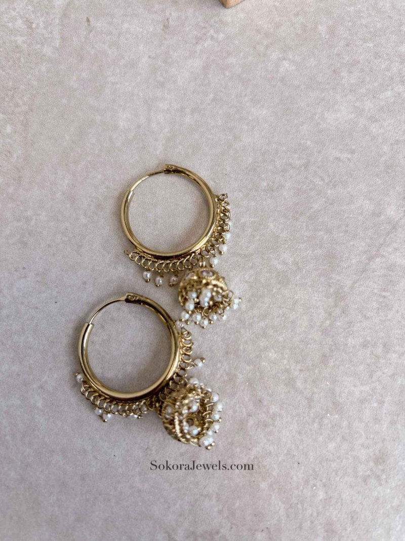 Mini Jhumka Hoops - SOKORA JEWELSMini Jhumka Hoops