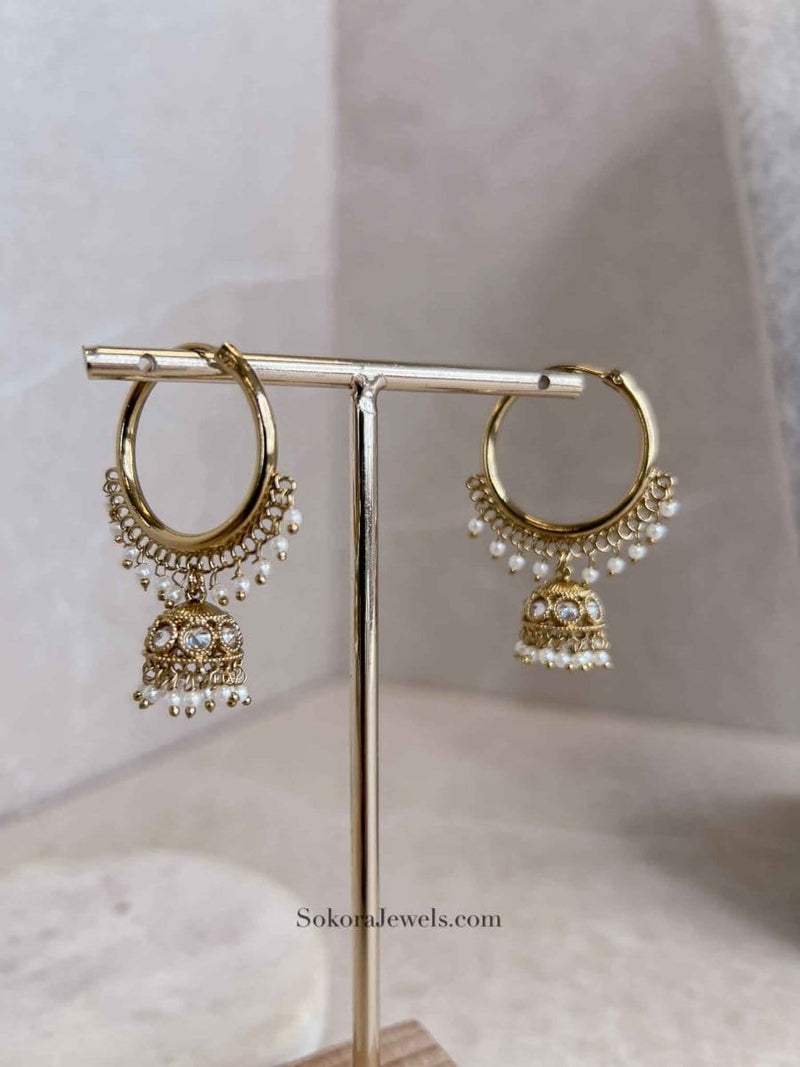 Mini Jhumka Hoops - SOKORA JEWELSMini Jhumka Hoops