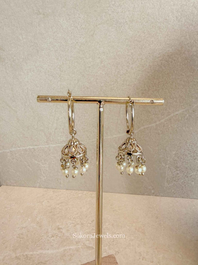 Mini Jhumka Hoops - SOKORA JEWELSMini Jhumka Hoops