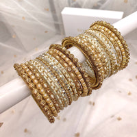 Mini Jodha Bangle Set - Golden Shimmer