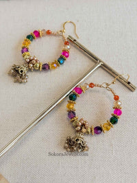Mini Mendhi Night Jhumka Hoops - SOKORA JEWELSMini Mendhi Night Jhumka Hoops