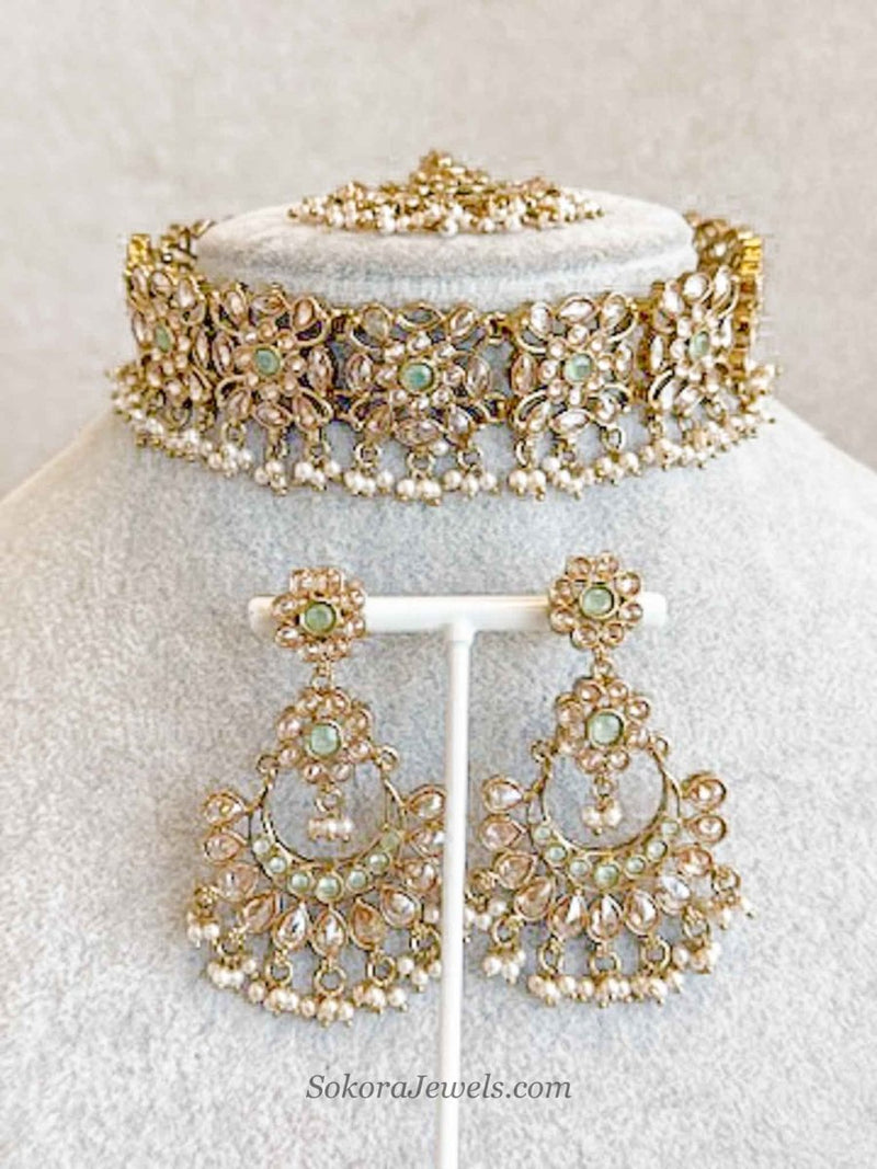 Mint Choker Set - SOKORA JEWELSMint Choker SetNECKLACE SETS