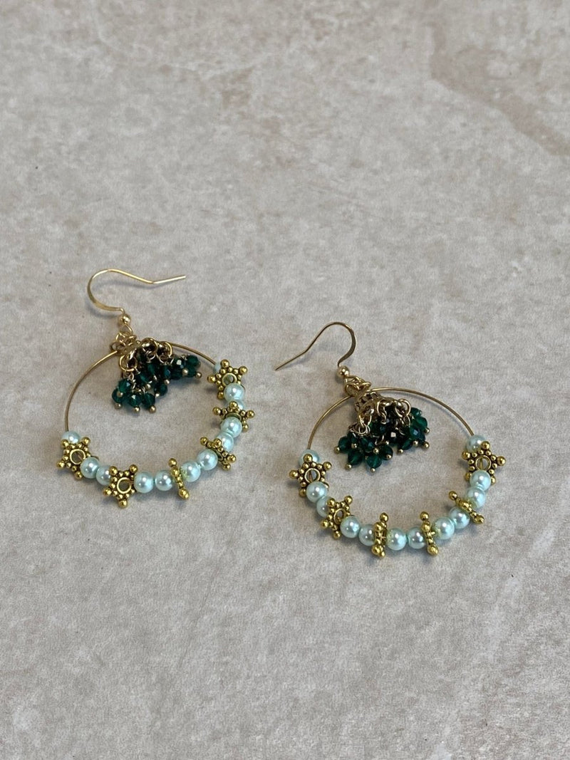 Mint & Green Hoops - SOKORA JEWELSMint & Green HoopsEARRINGS