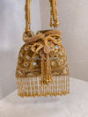 Mirror & Beaded Tassel Detail Bag - Gold - SOKORA JEWELSMirror & Beaded Tassel Detail Bag - Gold