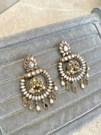 Mirror Chandbali Earrings - SOKORA JEWELSMirror Chandbali Earrings