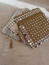 Mirror Detail Potli Bag - 3 Colour Options - SOKORA JEWELSMirror Detail Potli Bag - 3 Colour Options