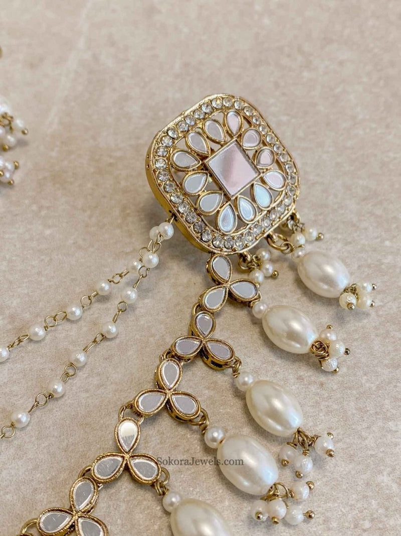 Mirrored Tops with Earring Chains - SOKORA JEWELSMirrored Tops with Earring Chains