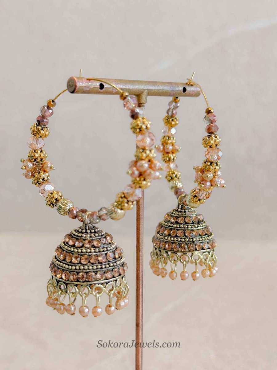 Mocha Jhumka Hoops - SOKORA JEWELSMocha Jhumka Hoops