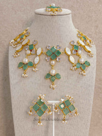 Modern Blossom Gemstone & Pearl Necklace Sets - SOKORA JEWELSModern Blossom Gemstone & Pearl Necklace Sets