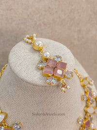 Modern Blossom Gemstone & Pearl Necklace Sets - SOKORA JEWELSModern Blossom Gemstone & Pearl Necklace Sets