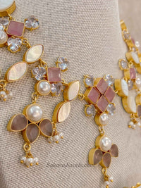 Modern Blossom Gemstone & Pearl Necklace Sets - SOKORA JEWELSModern Blossom Gemstone & Pearl Necklace Sets