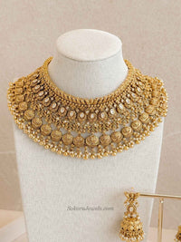Mohal Bridal Necklace Set – Gold Plated Kundan Choker Set - SOKORA JEWELSMohal Bridal Necklace Set – Gold Plated Kundan Choker Set