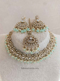 Mona Clear Gold Necklace Set - SOKORA JEWELSMona Clear Gold Necklace Set