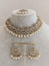 Mona Clear Gold Necklace Set - SOKORA JEWELSMona Clear Gold Necklace Set
