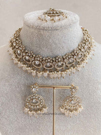 Mona Clear Gold Necklace Set - SOKORA JEWELSMona Clear Gold Necklace Set