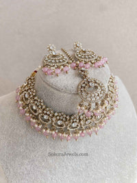 Mona Clear Gold Necklace Set - SOKORA JEWELSMona Clear Gold Necklace Set