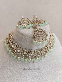 Mona Clear Gold Necklace Set - SOKORA JEWELSMona Clear Gold Necklace Set