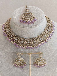 Mona Clear Gold Necklace Set - SOKORA JEWELSMona Clear Gold Necklace Set