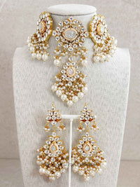 Mother of Pearl Bridal Choker set - SOKORA JEWELSMother of Pearl Bridal Choker set