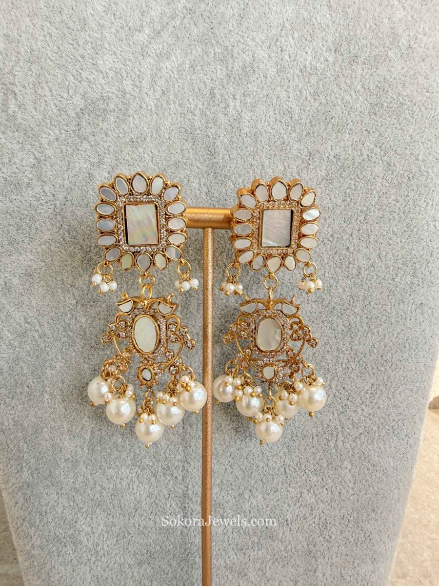 Mother of Pearl Bridal Choker Set – Gold Plated Heritage (Sample Piece) - SOKORA JEWELSMother of Pearl Bridal Choker Set – Gold Plated Heritage (Sample Piece)NECKLACE SETS