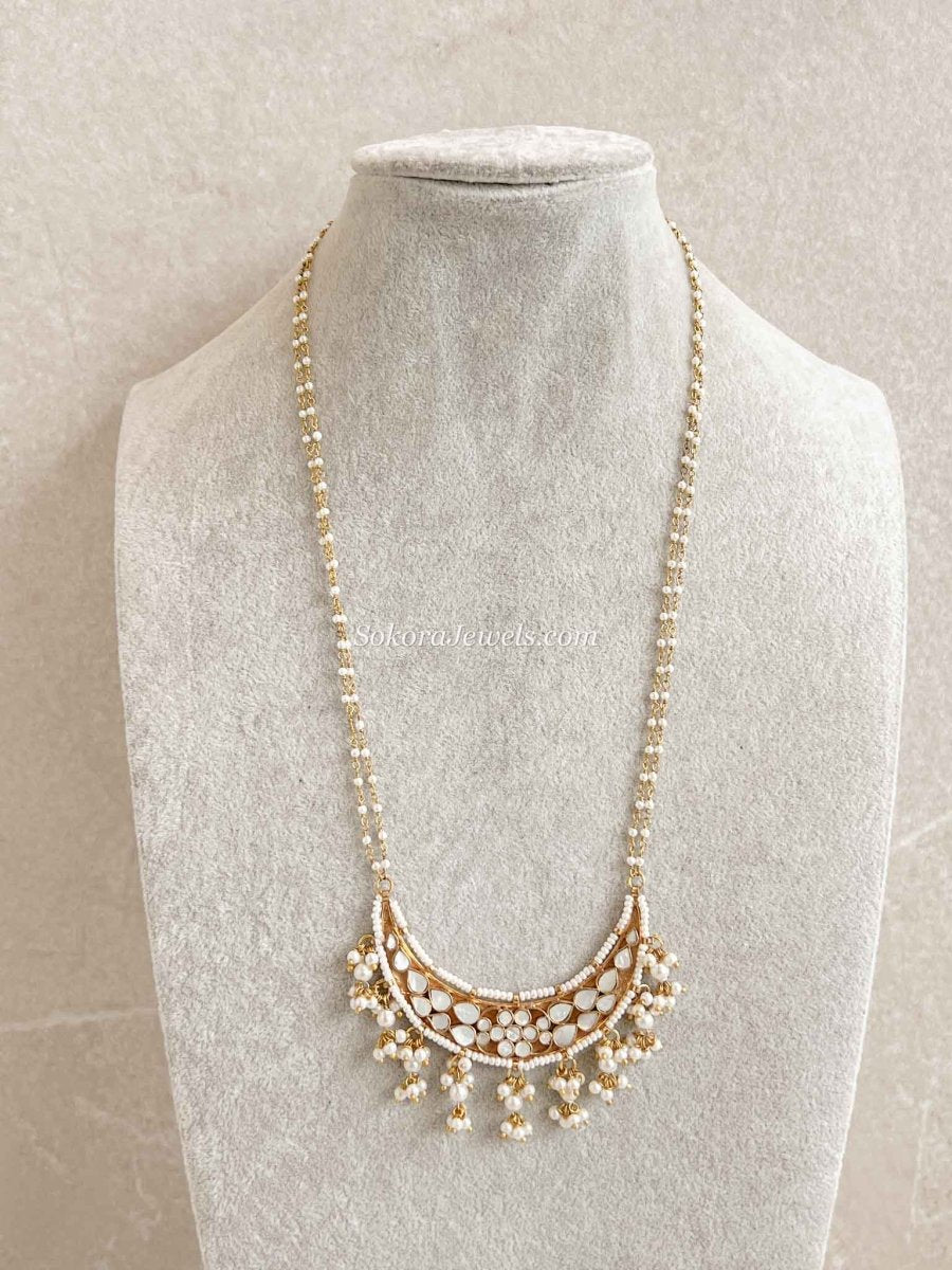 Mother Of Pearl Long Necklace - SOKORA JEWELSMother Of Pearl Long Necklace