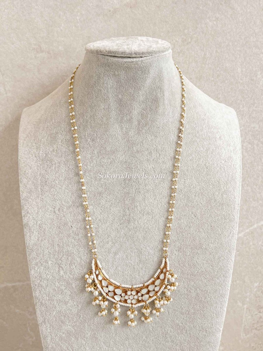 Mother Of Pearl Long Necklace - SOKORA JEWELSMother Of Pearl Long Necklace