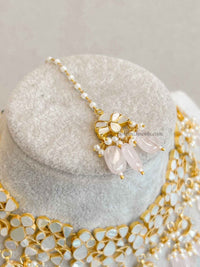 Mother of Pearl Pink Bridal Set - Gold Plated - SOKORA JEWELSMother of Pearl Pink Bridal Set - Gold Plated