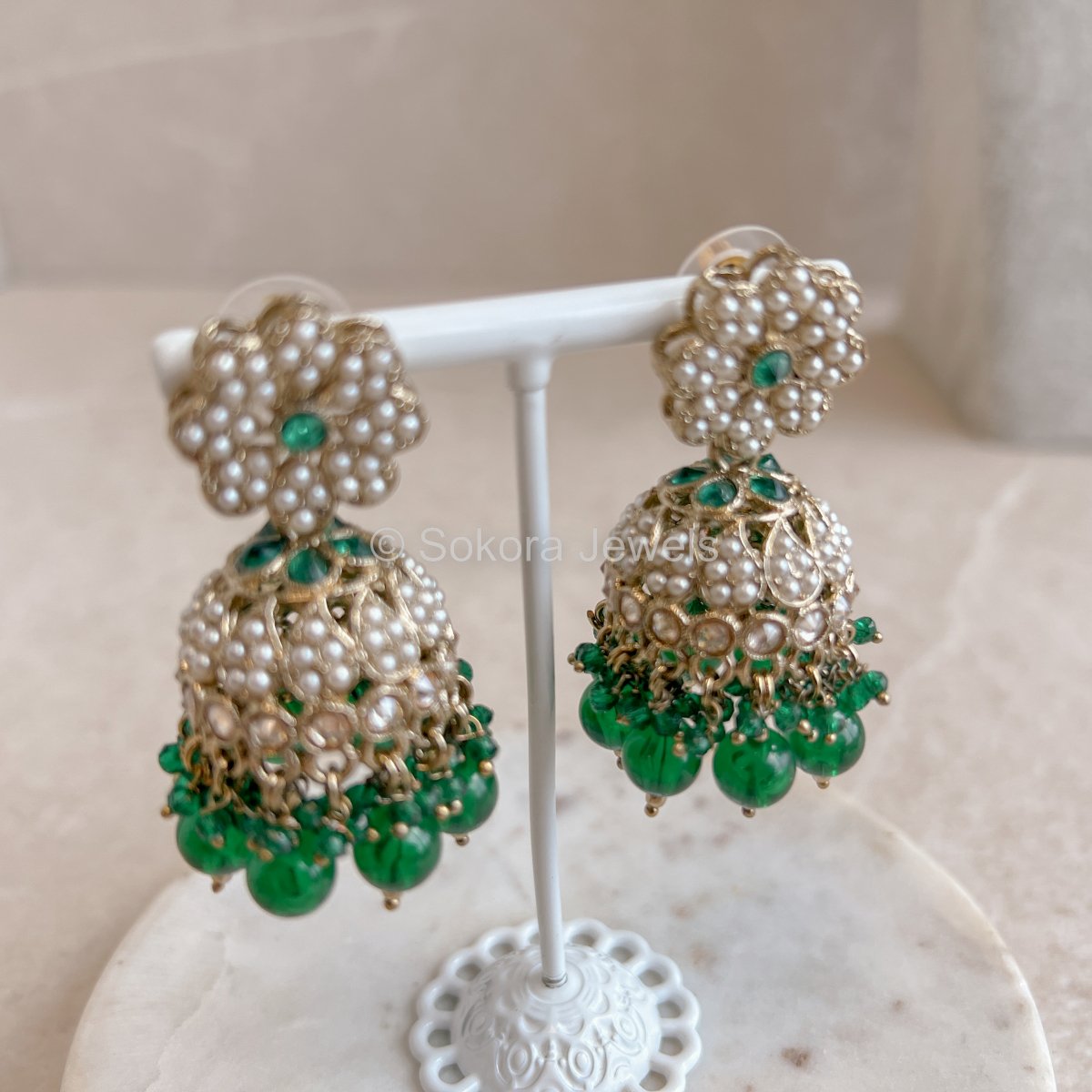 Motira Jhumka Earrings - SOKORA JEWELSMotira Jhumka Earrings