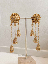 Multi Jhumka Statement Earrings - SOKORA JEWELSMulti Jhumka Statement Earrings